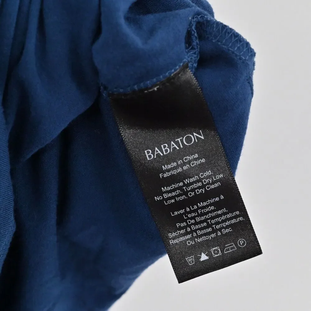 BABATON Dress Size S Aritzia Blue Scoop Neck Dolman‎ Short Sleeve Midi T Shirt